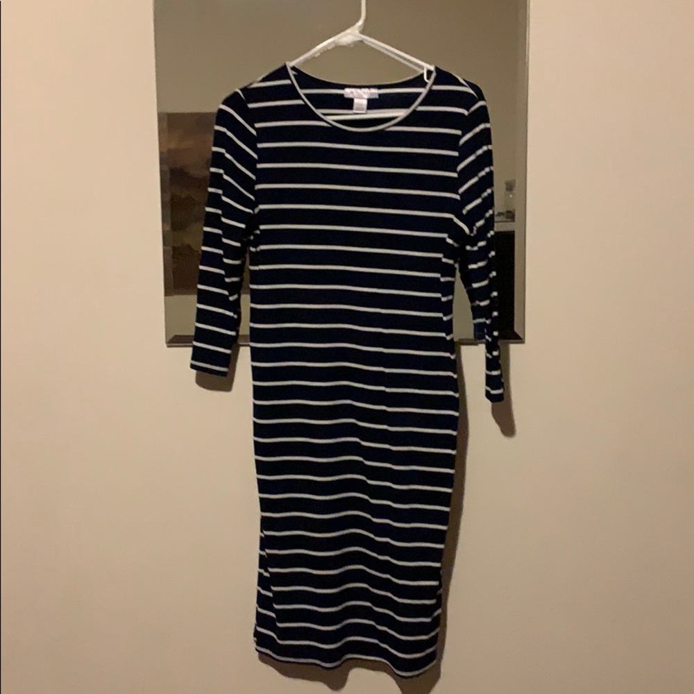 Stripe maternity dress